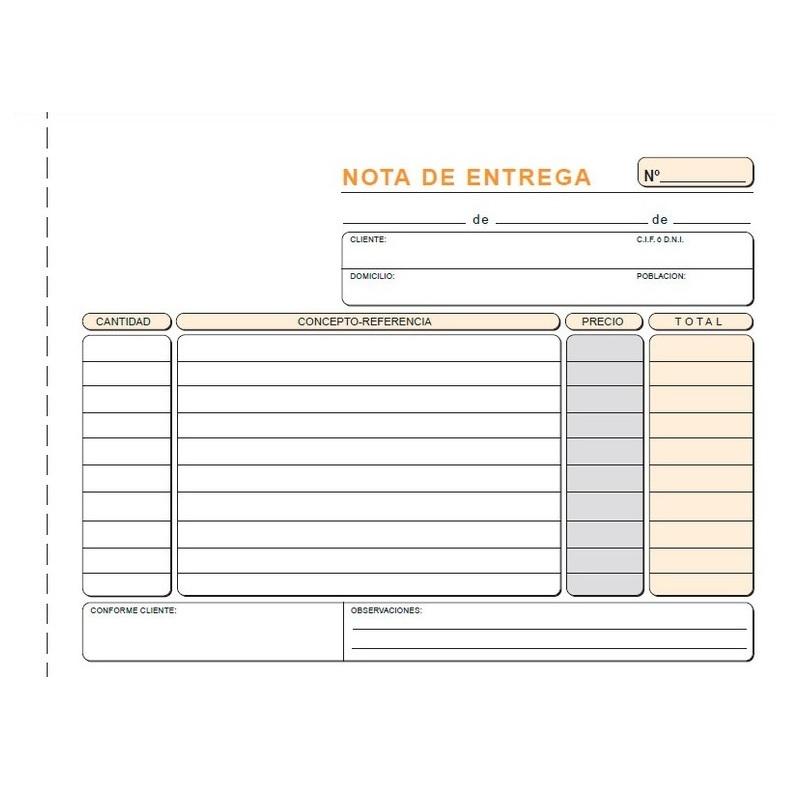 TALONARIO ENTREGA APAISADO DINA5  DUPLICADO NO AUTOCOPIATIVO T-35