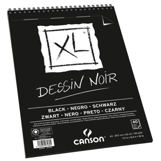 BLOCK DE DIBUJO ESPIRAL G-C XL BLACK (esp) DINA3 40HOJAS