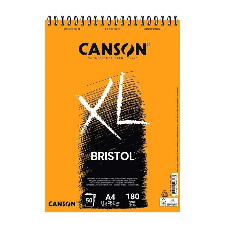 BLOCK DE DIBUJO ESPIRAL CANSON XL BRISTOL DINA4 50H 180GR
