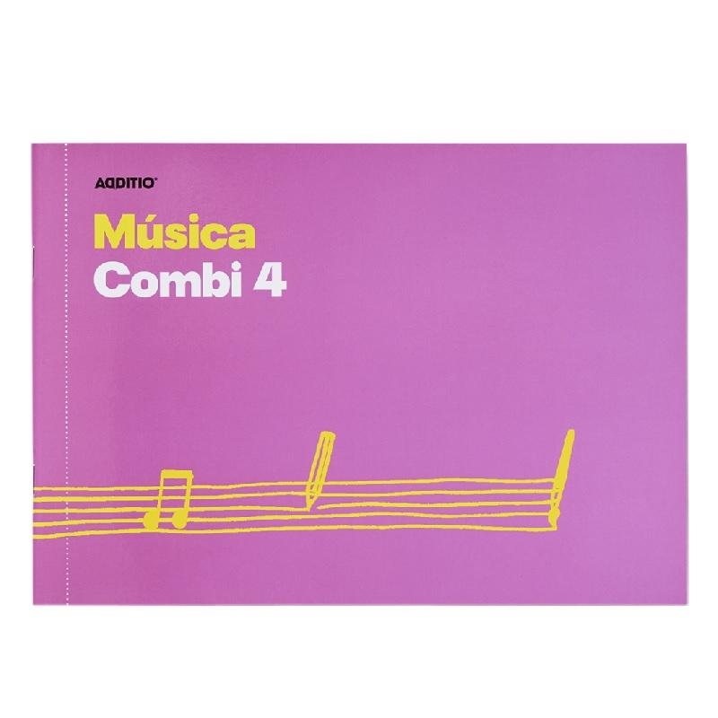 CUADERNO DE MUSICA DINA5 4 PENTAGRAMAS GRAPADO COMBI APAISADO ADDITIO