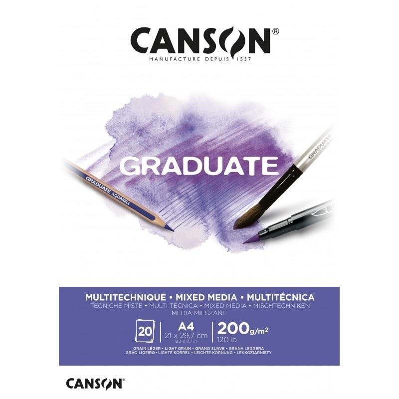 BLOCK DE DIBUJO ACUARELA DINA4 20H CANSON 200GRS