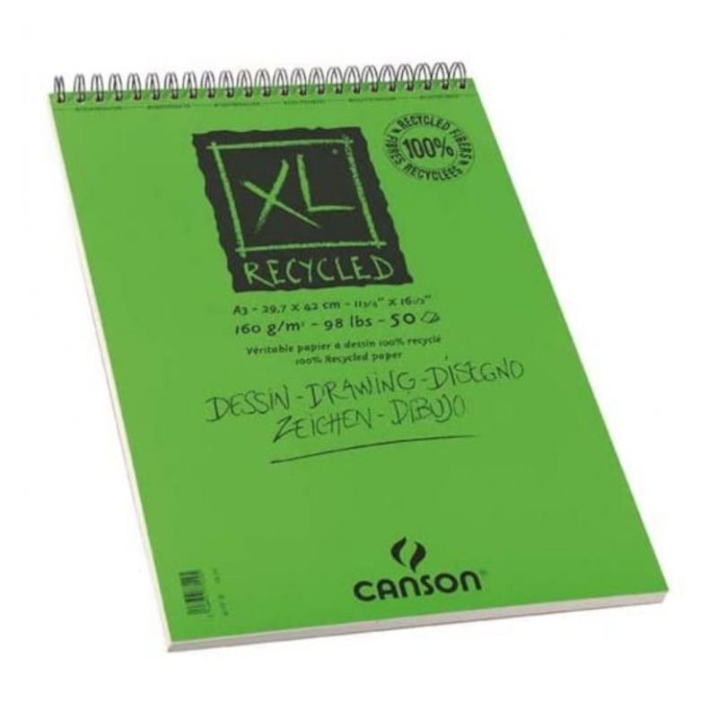 BLOCK DE DIBUJO ESPIRAL G-C XL RECICLADO ESPIRAL DINA3 50 HOJAS 160GR
