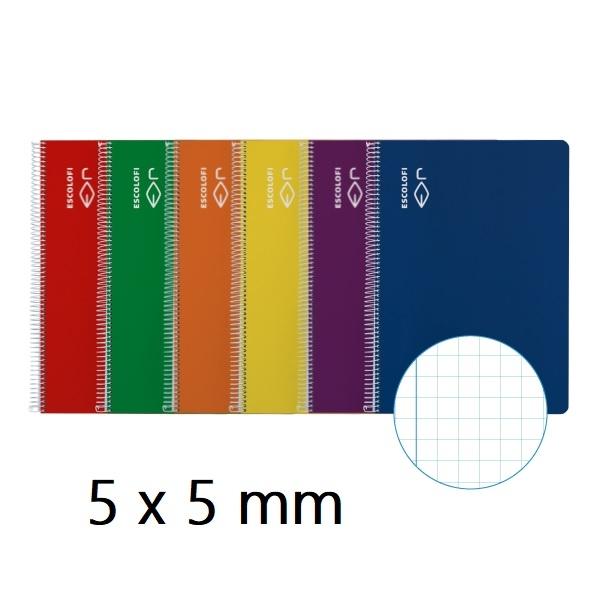 CUADERNO ESP DINA4 5X5 TDD 80H 70GR CON MARGEN ESCOLOFI VERDE