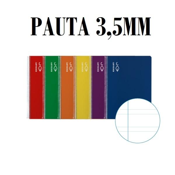 CUADERNO ESP DINA4 PAUTA 3,5MM TDD 80H 70GR CON MARGEN ESCOLOFI ROJO