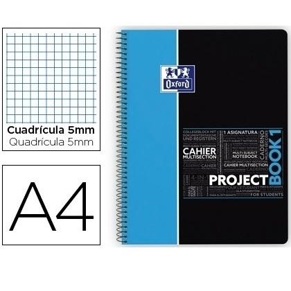 CUADERNO ESP DINA4 MICROPER 5X5 PPP 1 BANDA 80H PROJECT OXFORD AZUL