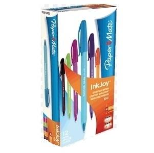 BOLIGRAFOS PAPER MATE INKJOY 100 SURTIDO FANTASIA  CAJA 12 TRAZO 0.4 MM  S0975420