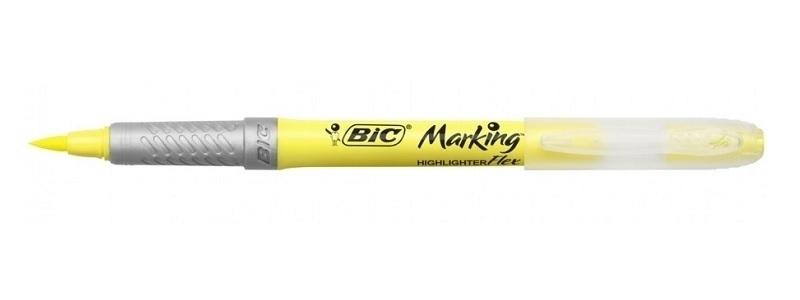 MARCADOR FLUORESCENTE BIC HIGHLIGHTER FLEX AMARILLO