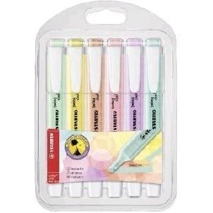 MARCADOR FLUORESCENTE STABILO SWING COOL 6 COLORES PASTEL ESTUCHE