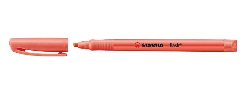 MARCADOR FLUORESCENTE STABILO FLASH ROJO