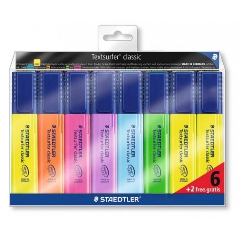 MARCADORES FLUORESCENTES STAEDTLER 364 TEXTSURFER 1-5MM ESTUCHE 8 COLORES
