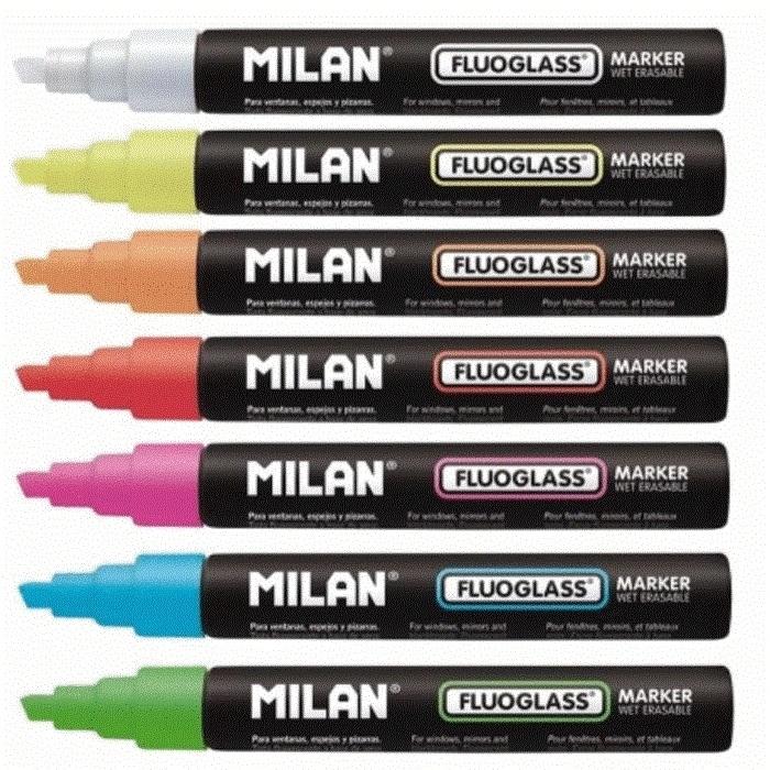 ROTULADOR TINTA LIQUIDA FLUOGLASS NARANJA ( 12 )