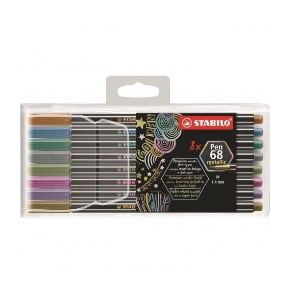 ROTULADOR STABILO PEN 68 METALLIC ESTUCHE 8