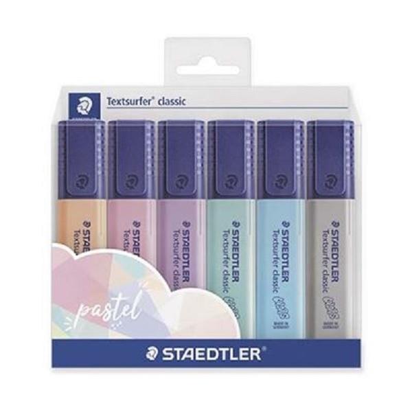 MARCADORES FLUORESCENTES STAEDTLER 364 TEXTSURFER CLASSIC PASTEL&VINTAGE ESTUCHE 6 COLORES