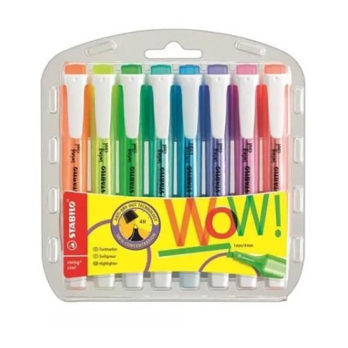 MARCADOR FLUORESCENTE STABILO SWING COOL 8 COLORES PASTEL ESTUCHE