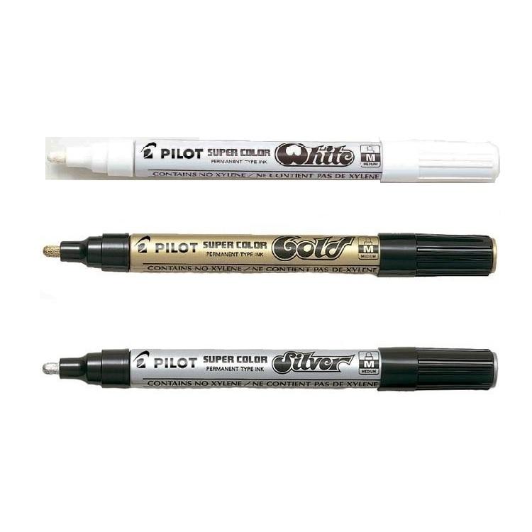ROTULADOR PERMANENTE PILOT SUPER COLOR GRUESO BLANCO