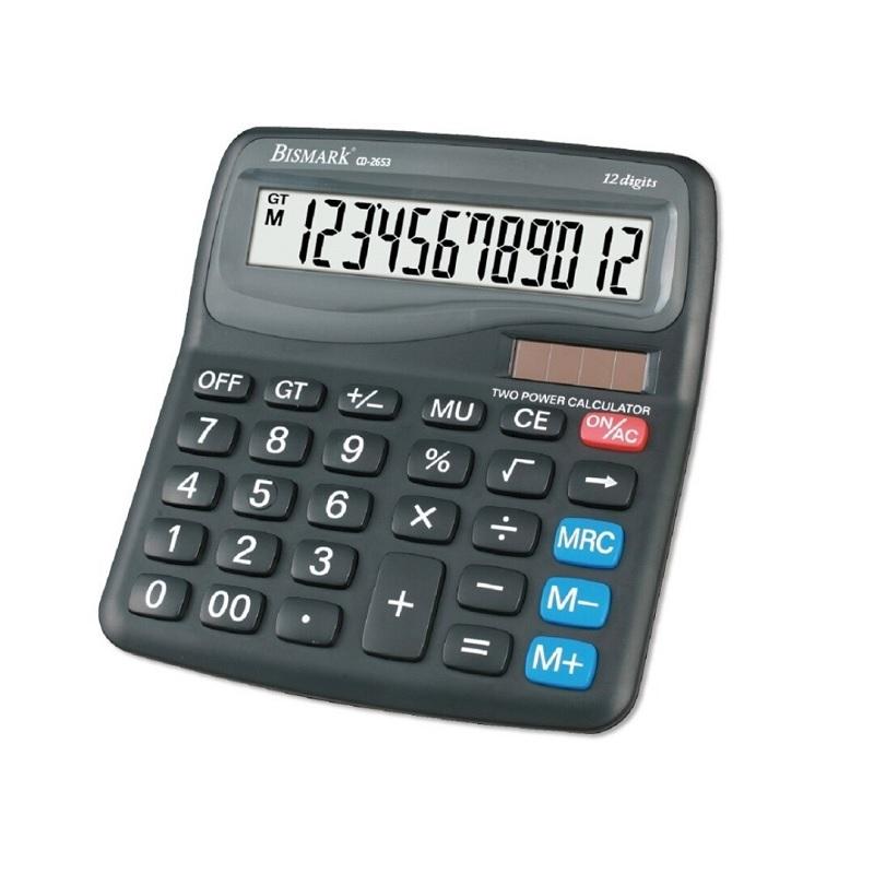 CALCULADORA 12 DIGITOS SOBREMESA CATIGA NEGRA CD2653RP COD.318452