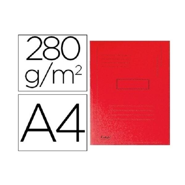 SUBCARPETA 2 SOLAPAS DINA4 EXACOMPTA JURA CARTULINA ROJO 445003E ( 50 )
