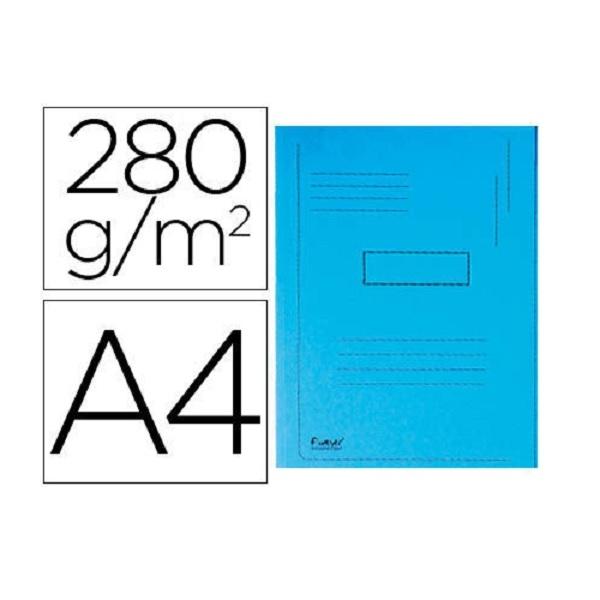 SUBCARPETA 2 SOLAPAS DINA4 EXACOMPTA JURA 50UDS CARTULINA AZUL 445006E