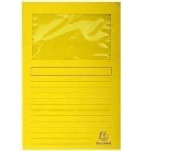 SUBCARPETA CON VENTANA EXACOMPTA FOREVER 120GR DINA4 AMARILLO CLARO (25)