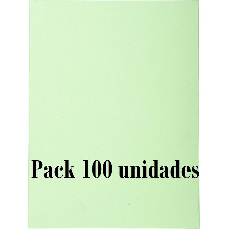 SUBCARPETAS DINA4 EXACOMPTA FOLDYNE CAJA 100 UD CARTULINA RECICLADA VERDE CLARO 180GR 420013E