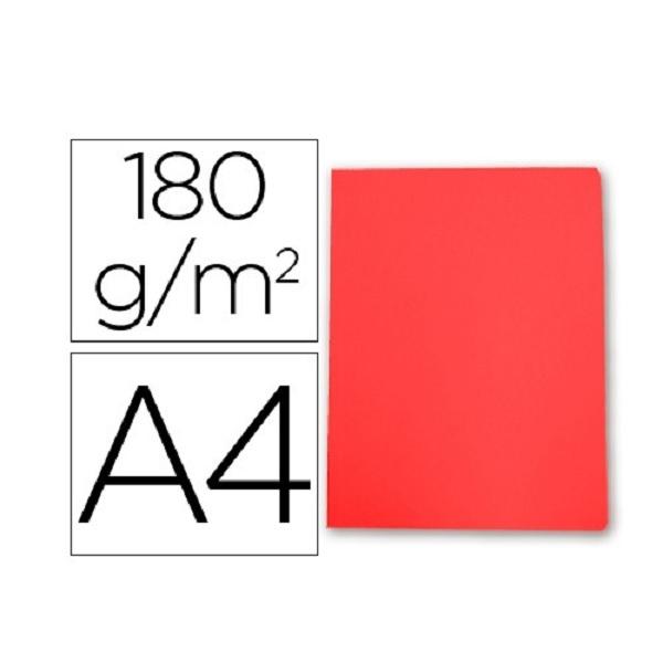 SUBCARPETAS SIMPLES PASTEL 180 GRS DINA4 ROJO