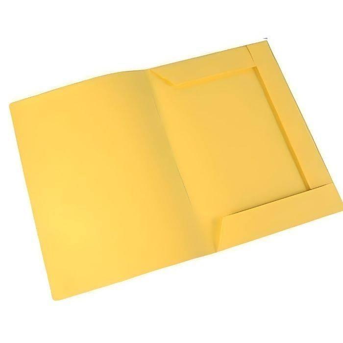 SUBCARPETA 3 SOLAPAS DINA4 GIO CARTULINA  AMARILLO 250GR 400018764 ( 50 )