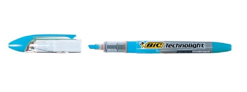 MARCADOR FLUORESCENTE BIC TECHNOLIGHT TRAZO 1.5-3.5MM AZUL