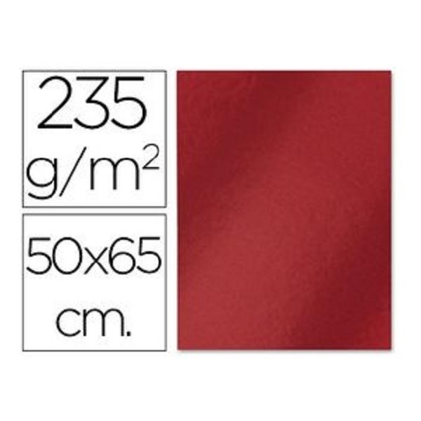 CARTULINA ALUMINIO HOJA  50X65CM ROJO METALIZADO SADIPAL