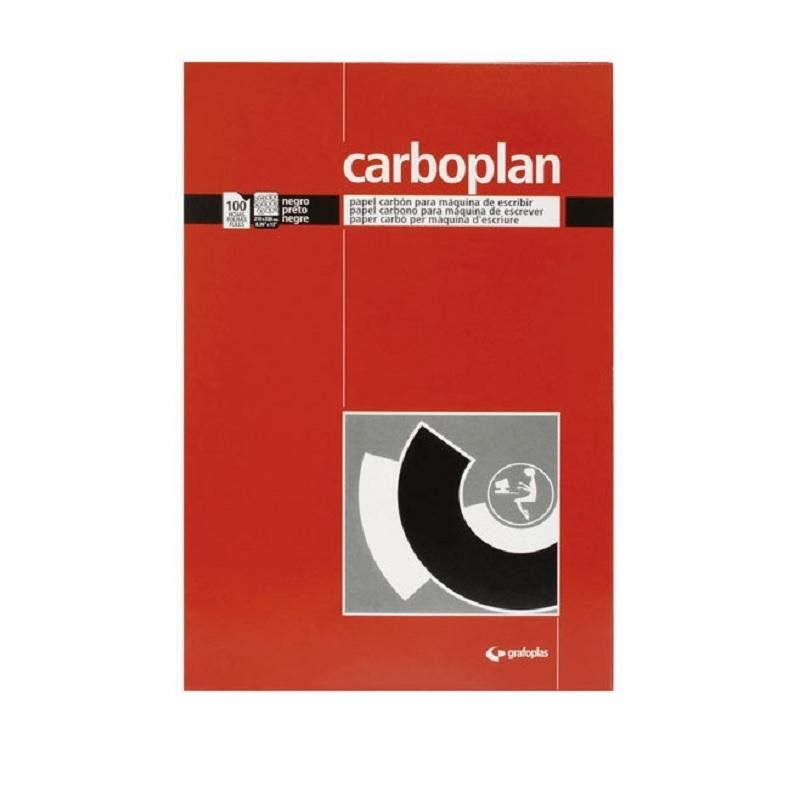PAPEL CARBON CARBOPLAN FOLIO CAJA DE 100 NEGRO