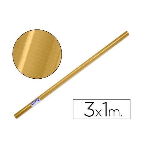 PAPEL REGALO EN ROLLO KRAFT  ORO  MATE 1X3M SADIPAL ( EXP. 25 ) S0010003