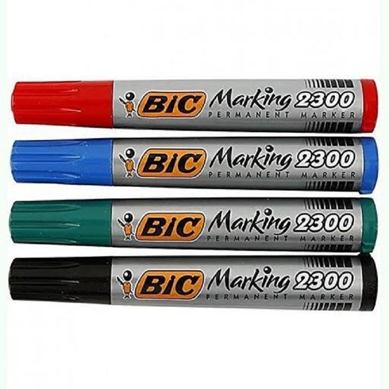 ROTULADOR PERMANENTE BIC MARKING 2300 PUNTA BISELADA  VERDE