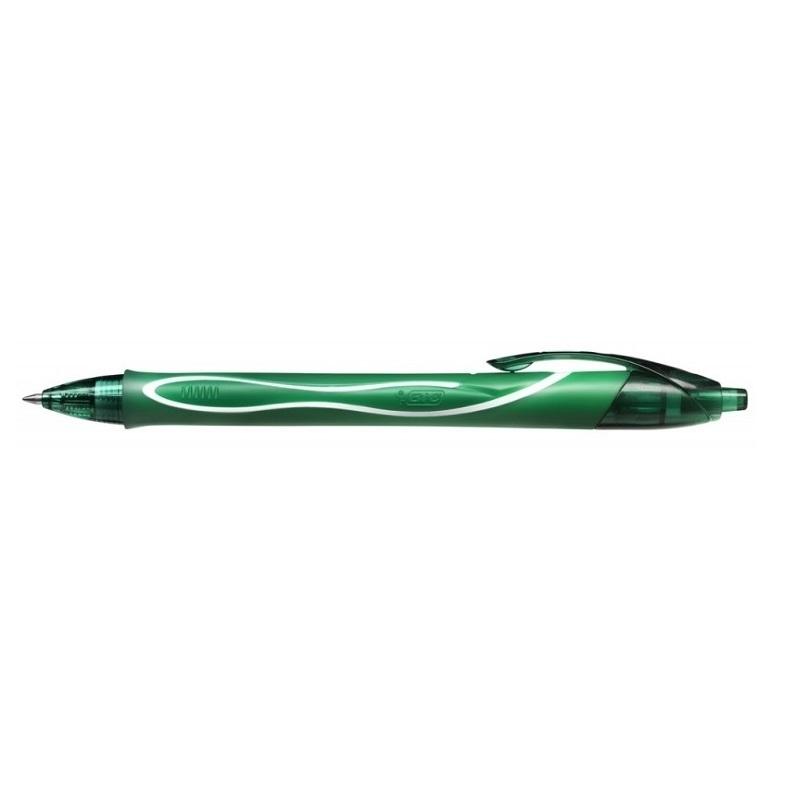 BOLIGRAFO TINTA DE GEL RETRACTIL BIC GELOCITY QUICK DRY VERDE