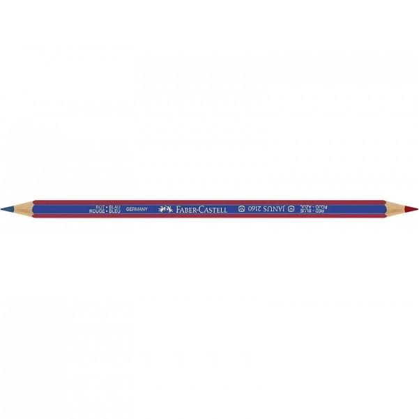 LAPIZ ECOLAPIZ BICOLOR FINO DIAMETRO 3,3MM AZUL/ROJO HEXAGONAL FABER CASTELL