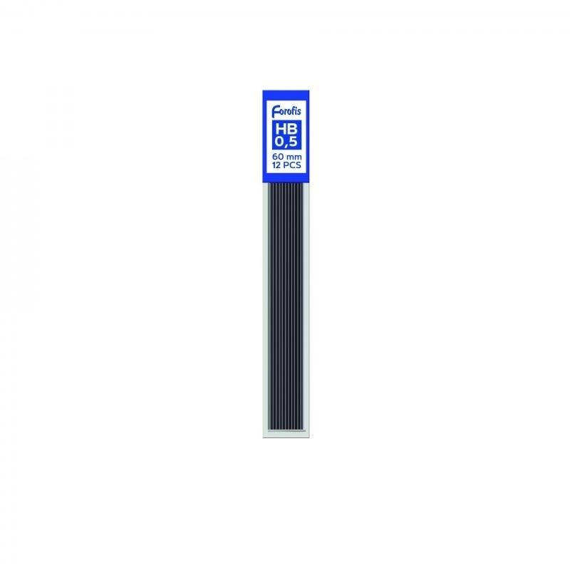 MINAS 0,5MM  FOROFIS GRAPHITE HB (TUBO DE 12)