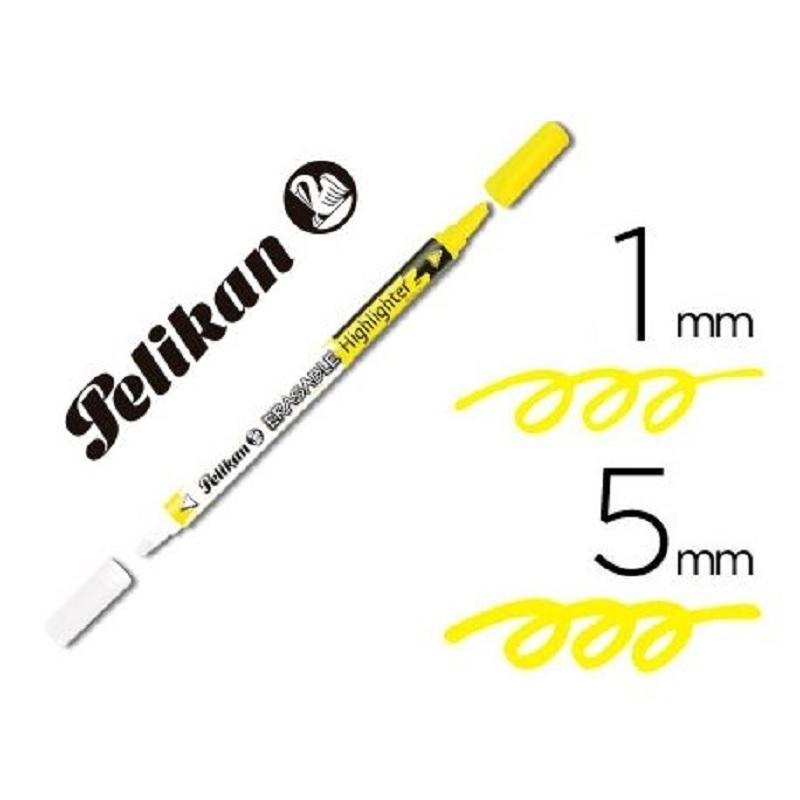 MARCADOR FLUORESCENTE PELIKAN BORRABLE AMARILLO