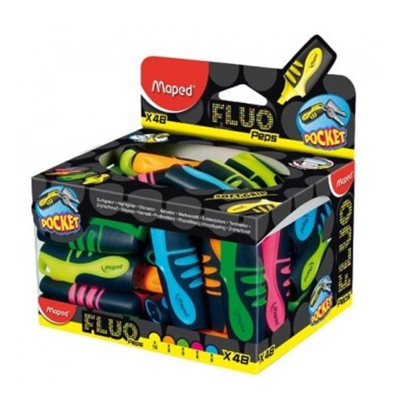 MARCADOR FLUORESCENTE MAPED FLUO PEPS SOFT MINI ( 48 )