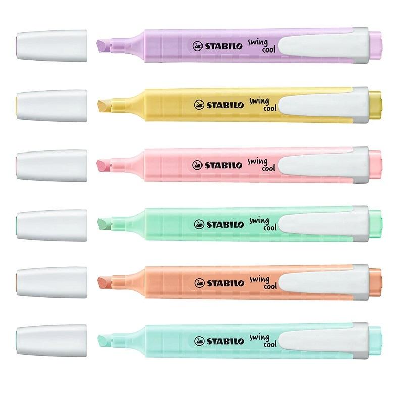 MARCADOR FLUORESCENTE STABILO SWING COOL PASTEL - AZUL VENTOSO NOVEDAD ENERO 2022