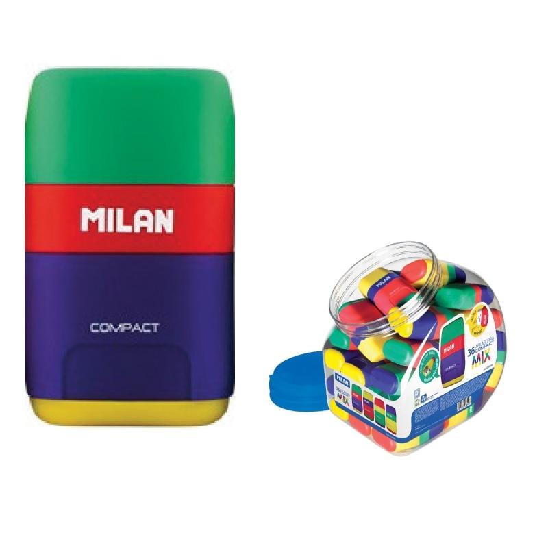 SACAPUNTAS CON GOMA MIX CON GOMA DE BORRAR 430 MILAN ( 24 )