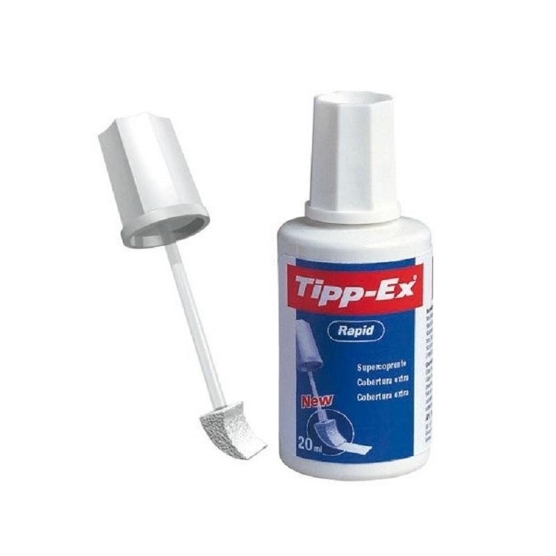 CORRECTOR LIQUIDO EN BOTELLA CON ESPONJA TIPPEX RAPID 20ML