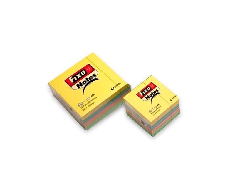 NOTAS ADHESIVAS FIXO CUBO 400 NOTAS 76X76MM NEON