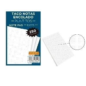 TACO NOTAS ENCOLADO PUNTOS 90X140 250HOJAS SENFORT