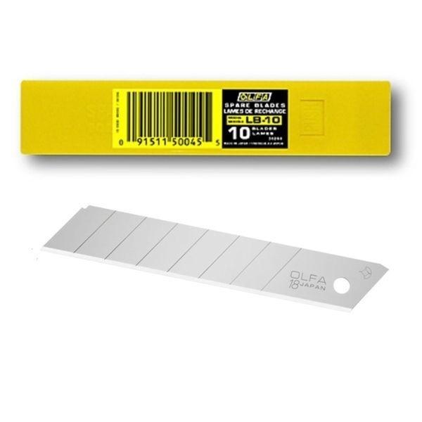 CUCHILLA RECAMBIO CORTE CUTTER 18MM 10 CUCHILLAS OLFA LB-10