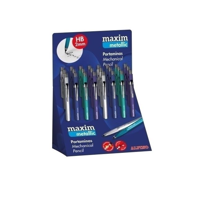 EXPOSITOR 24 PORTAMINAS ALPINO MAXIM METALLIC 2MM