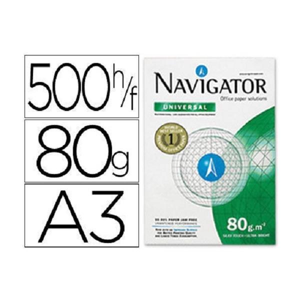 PAPEL DINA3 500 HOJAS 80GR BLANCO FOTOCOPIADORA MULTIFUNCION NAVIGATOR UNIVERSAL