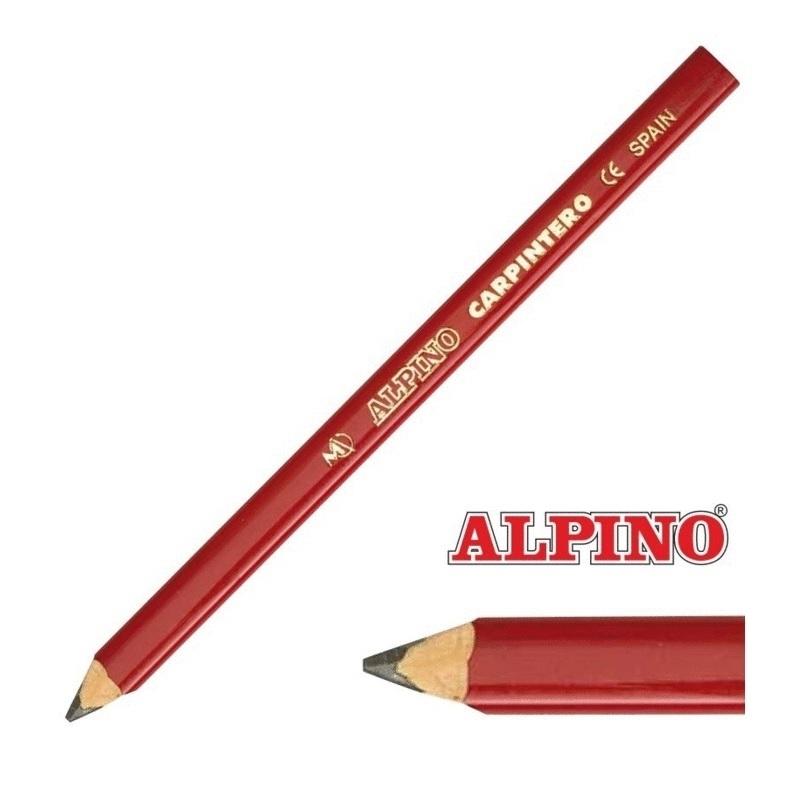 LAPIZ ALPINO CARPINTERO BARNIZADO EN ROJO OVALADO LE000013