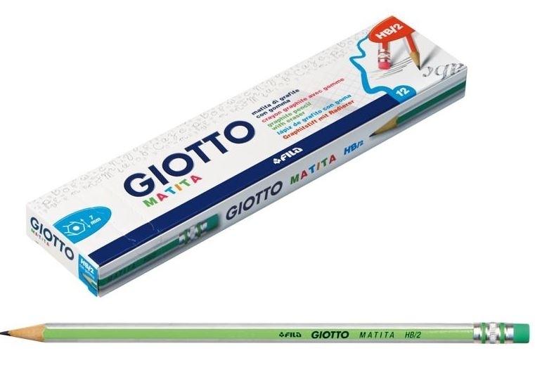 LAPIZ GIOTTO MATITA MINA 7MM HB/2 CON GOMA   233200