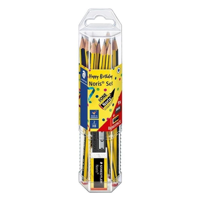 LAPIZ STAEDTLER GRAFITO NORIS 120 Nº2 - HB ESTUCHE HEXAGONAL DE 12 EDICION LIMITADA 120 ANIVERSARIO (REGALO: 2 SACAPUNTAS