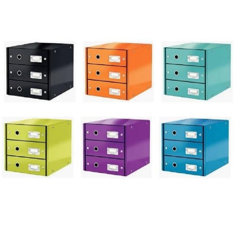 MODULO CON 3 CAJONES DE CARTON CLICK & STORE LEITZ