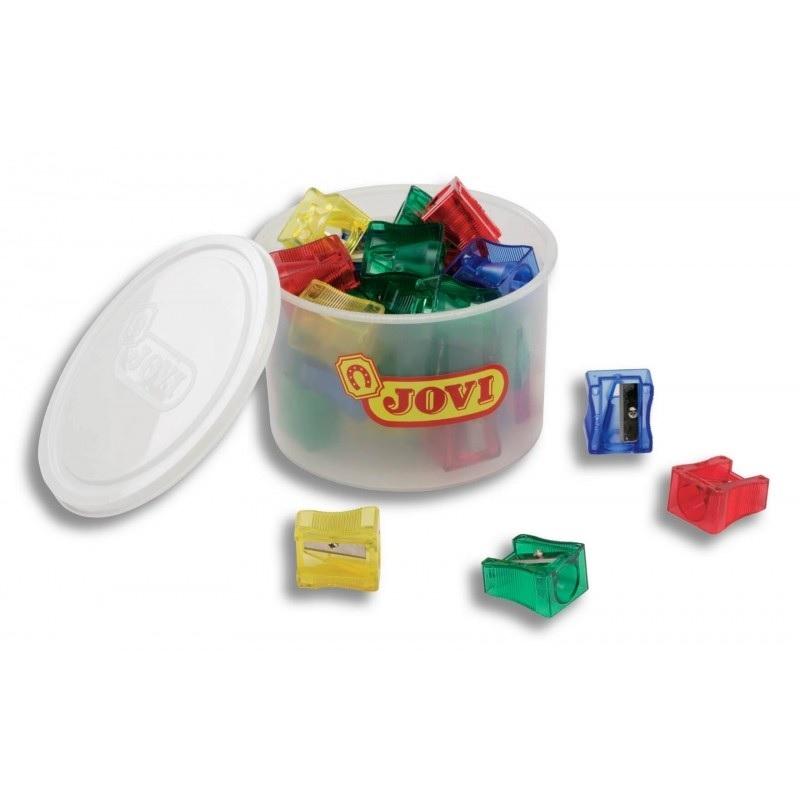 SACAPUNTAS PLASTICO JOVI PARA CERAS PACK 25 UNIDADES