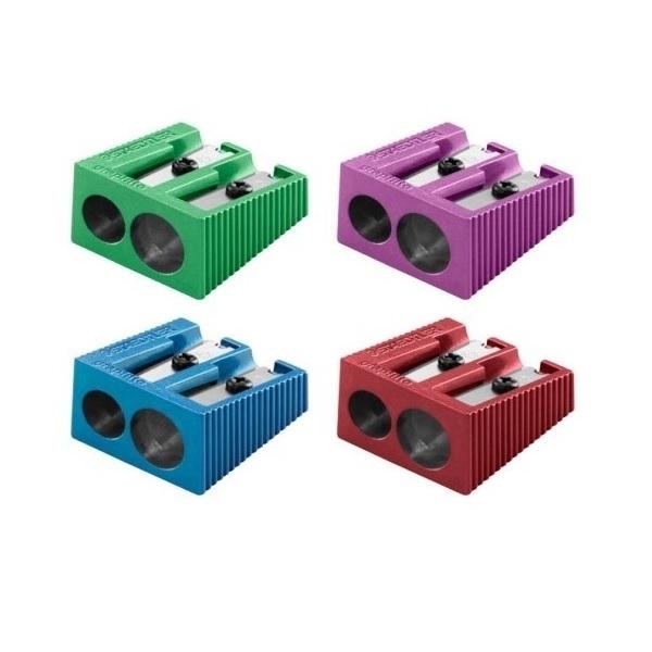 SACAPUNTAS METALICO 2 USOS STAEDTLER COLORES ( 20 )